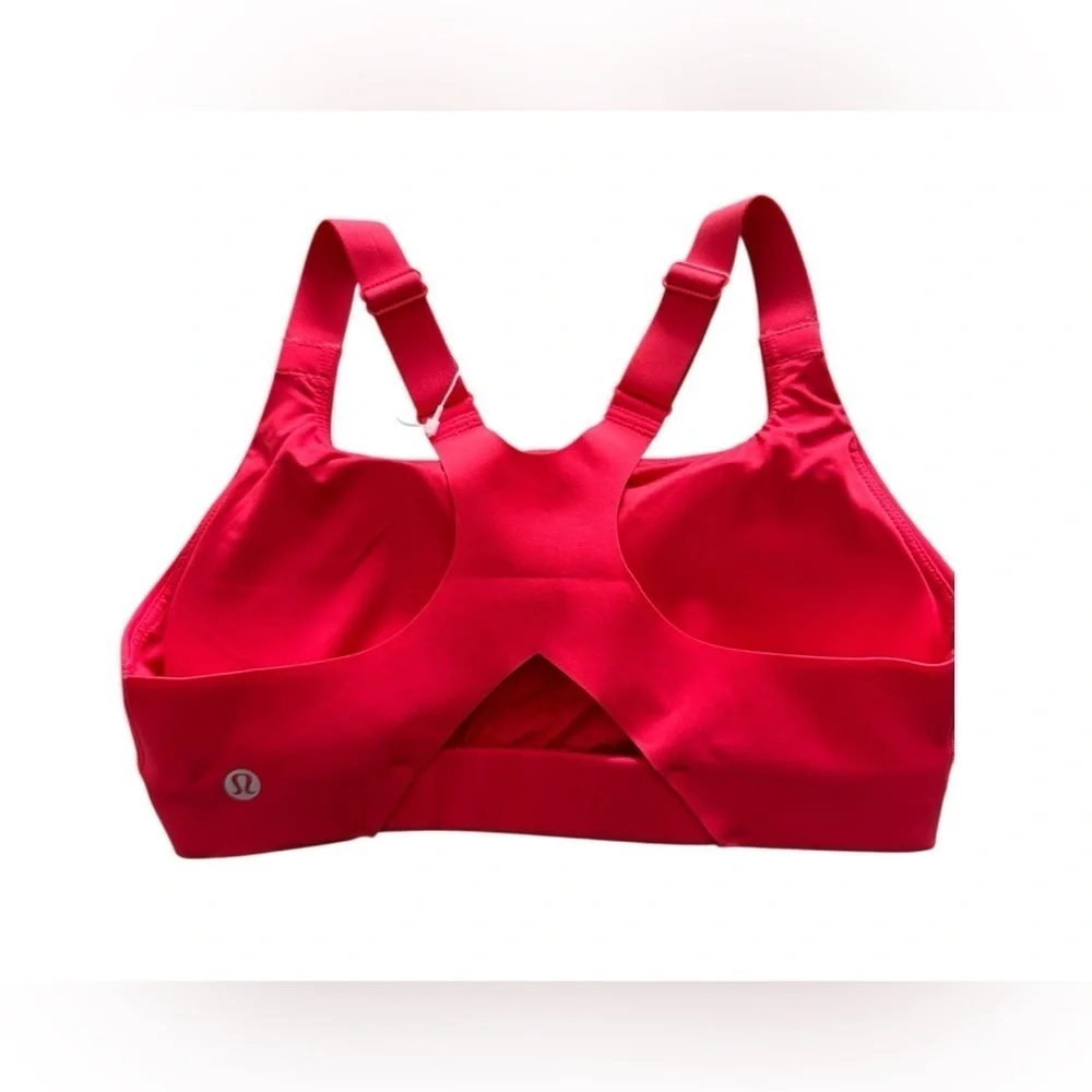 LULULEMON Ultralu Square-Neck Workout Bra *Medium Support, B/C Cup Red Glow Sz 4